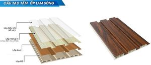 Lam 5 sóng thấp ốp tường, trần pt 150x10x2900mm-a7 Cấu tạo của tấm ốp lam sóng